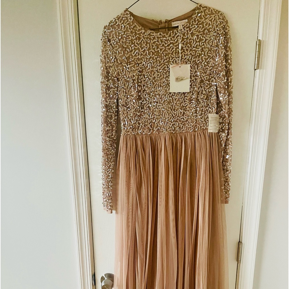 Women sequins Blush/ Taupe dress